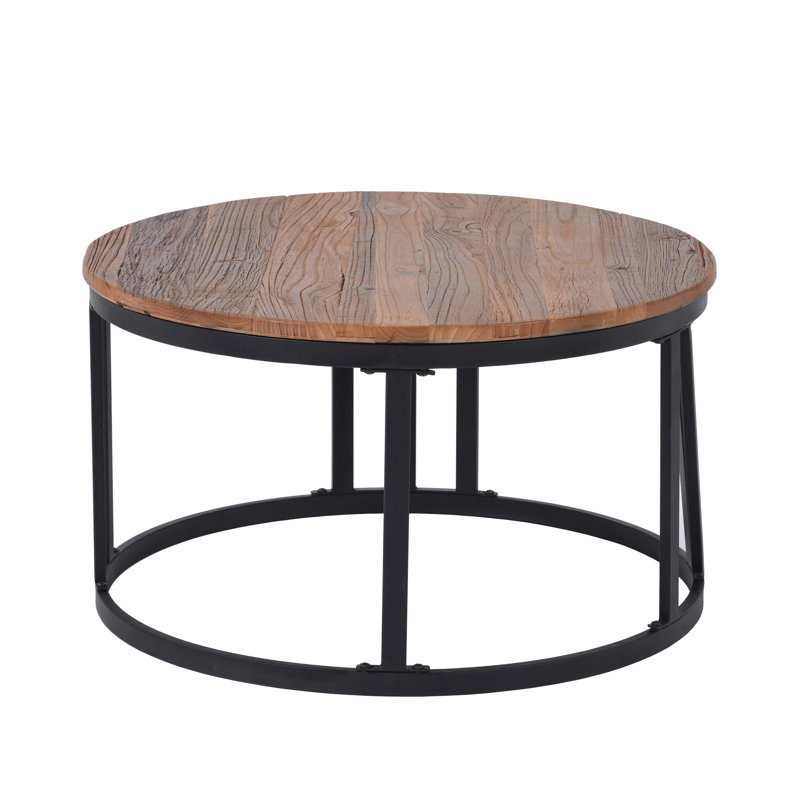 17 Stories Solid Wood Drum Coffee Table | Wayfair.ca